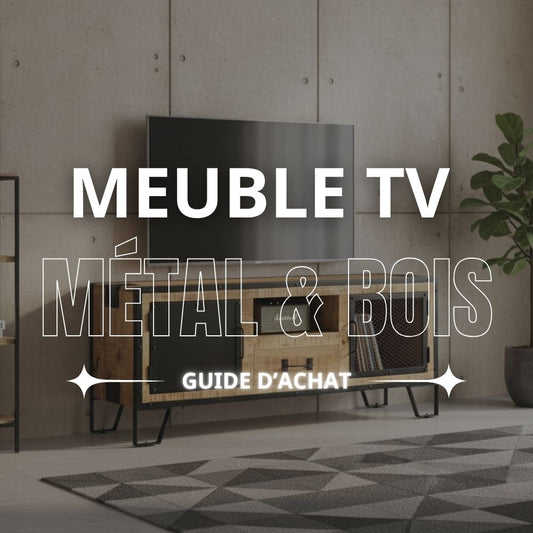 Meuble TV Bois et Métal Industriel