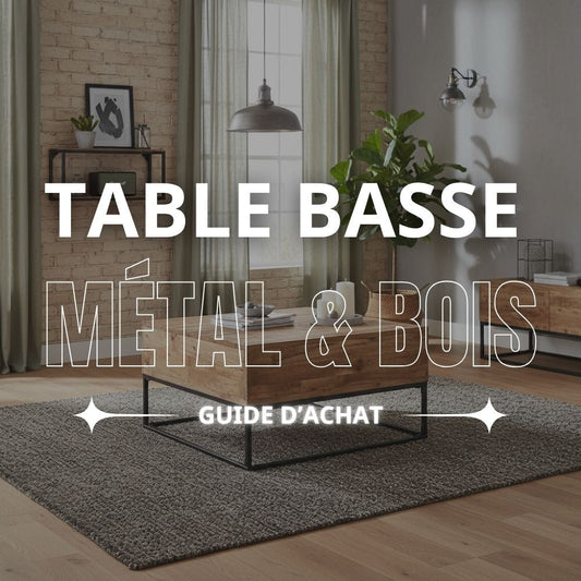Table Basse Industrielle Métal et Bois