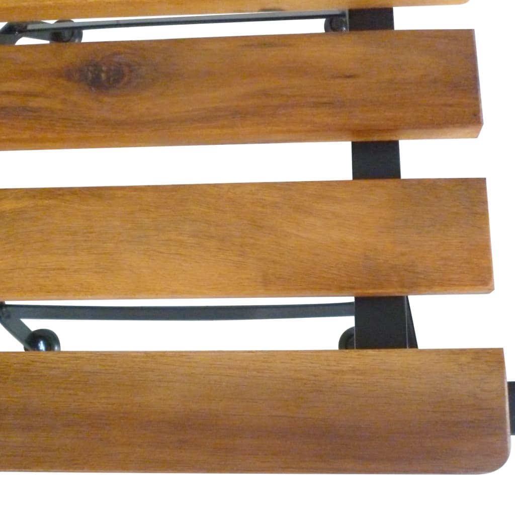 Chaises Pliables De Jardin Lot De 2 Acier Et Bois Acacia Solide