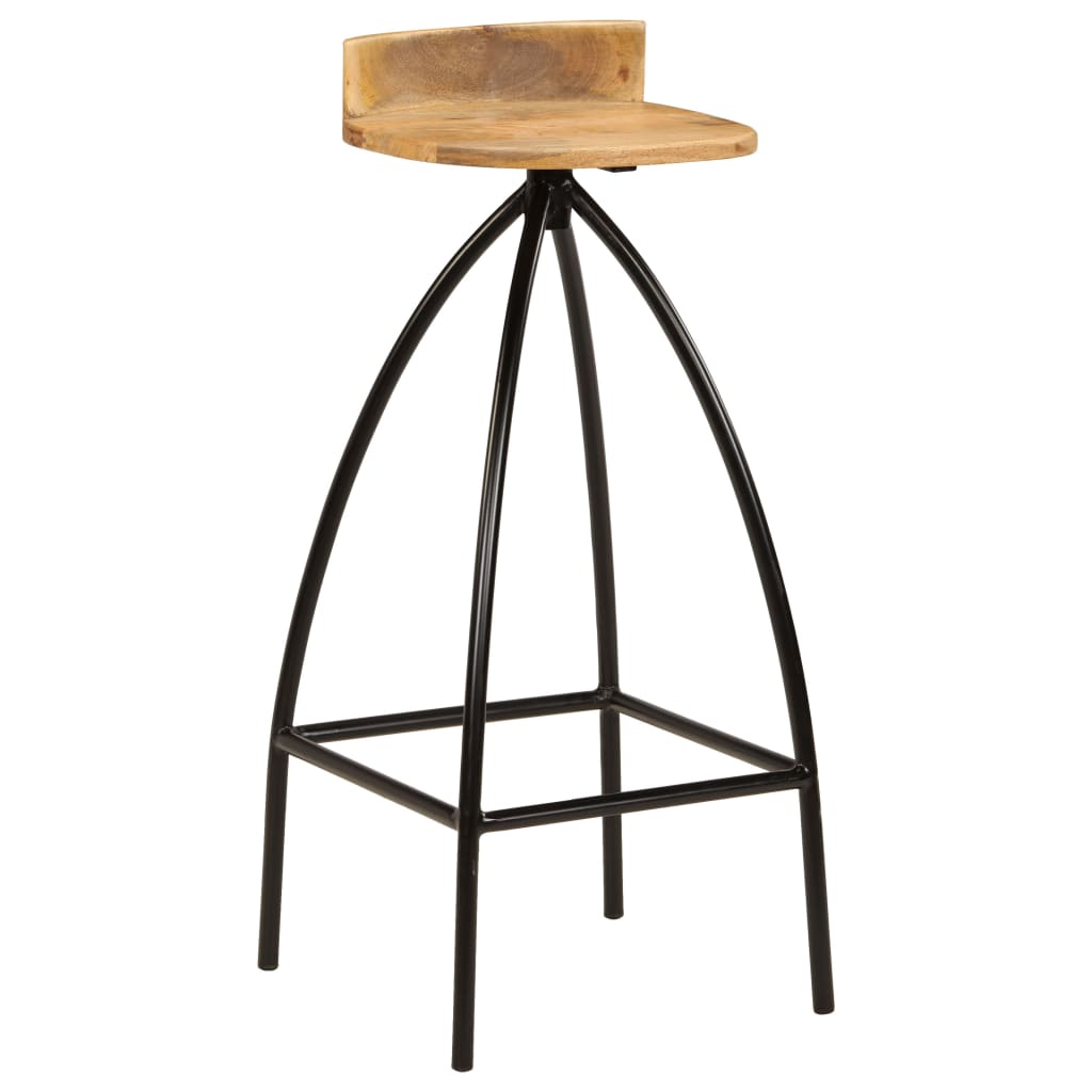 Chaises De Bar Lot De 2 Bois De Manguier Solide