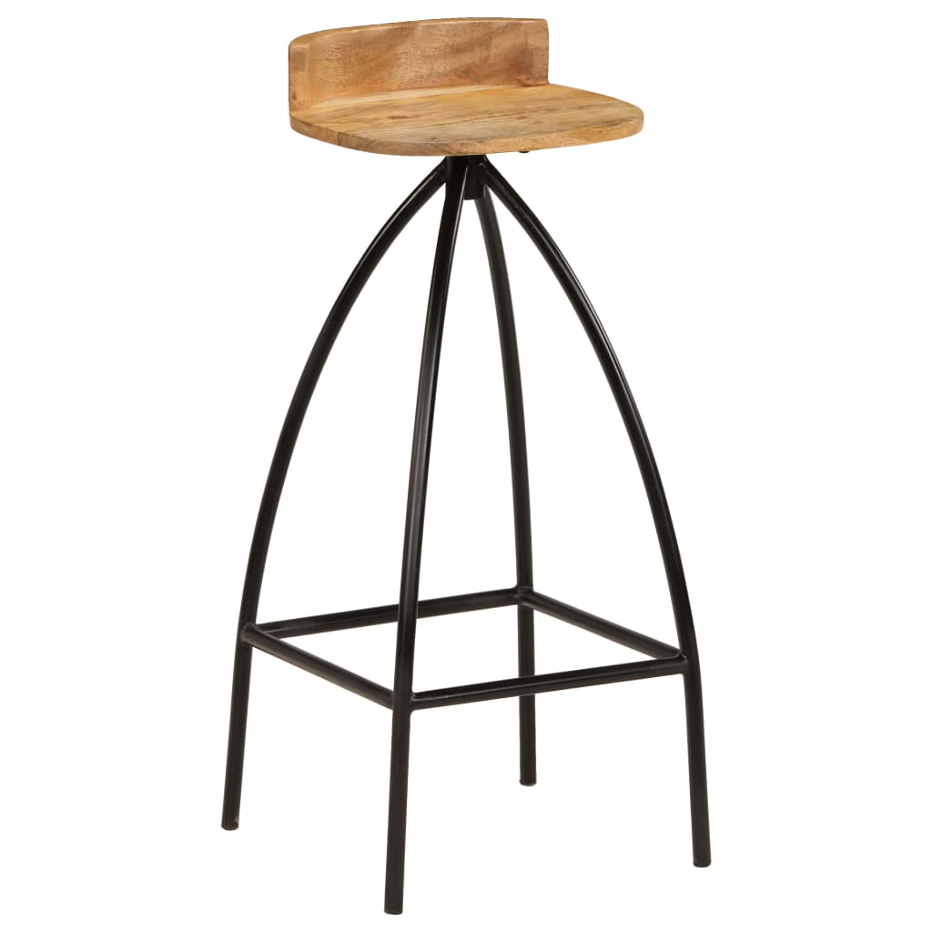 Chaises De Bar Lot De 2 Bois De Manguier Solide