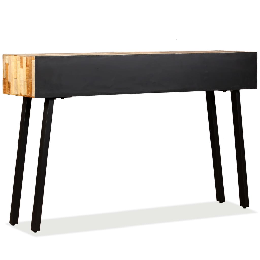 Table Console Teck Massif De Récupération 120 X 30 X 76 Cm