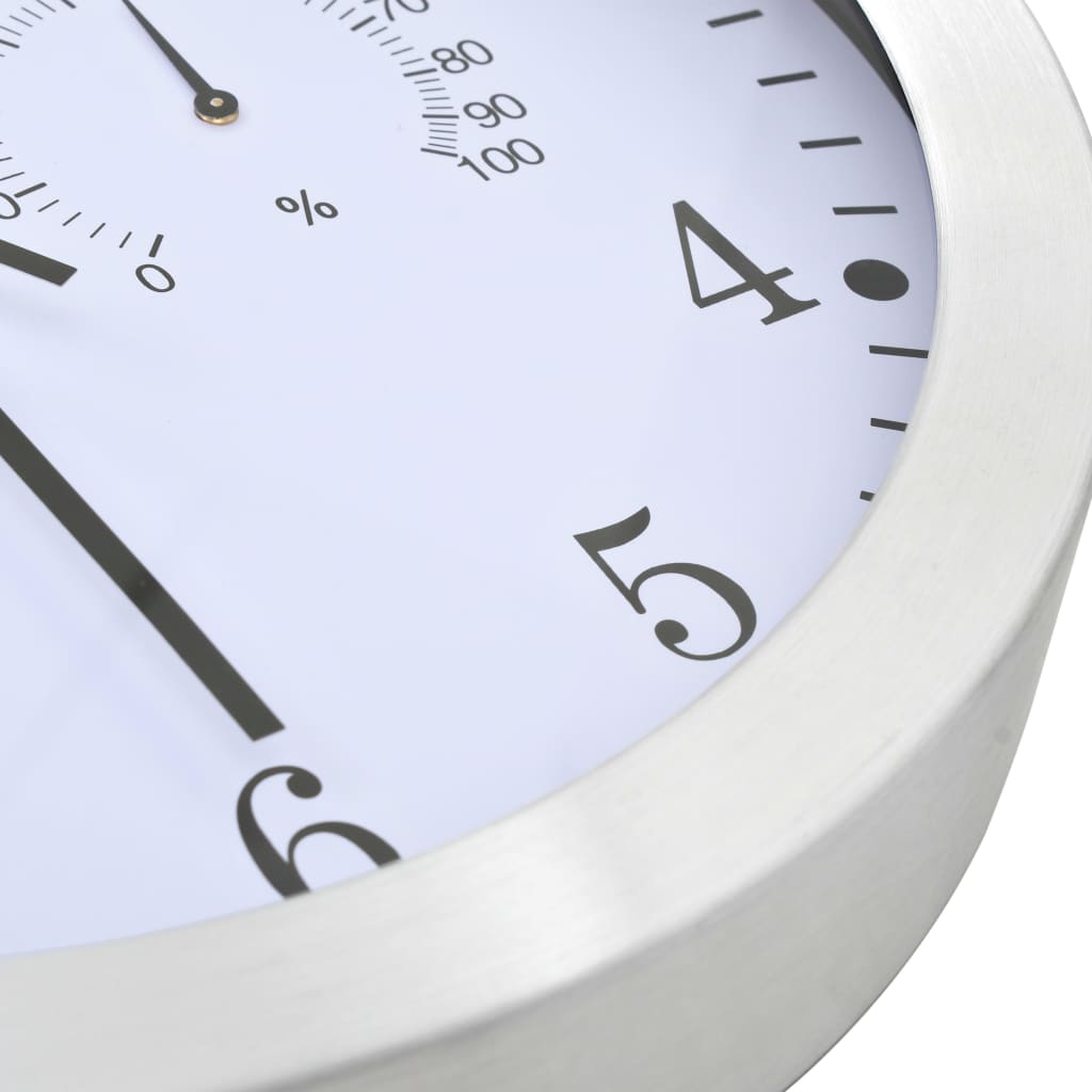 Horloge Murale À Quartz Hygromètre Et Thermomètre 30 Cm
