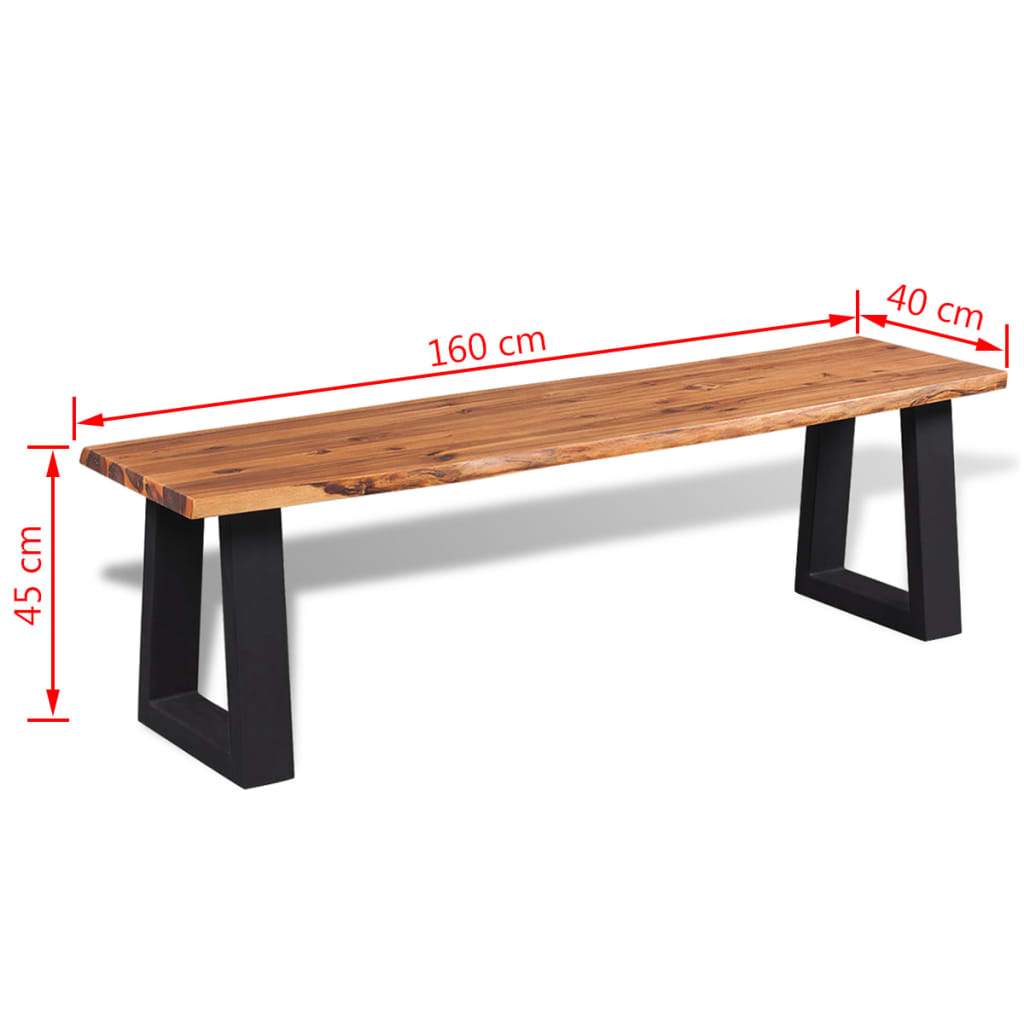 Banc En Bois D'acacia Massif