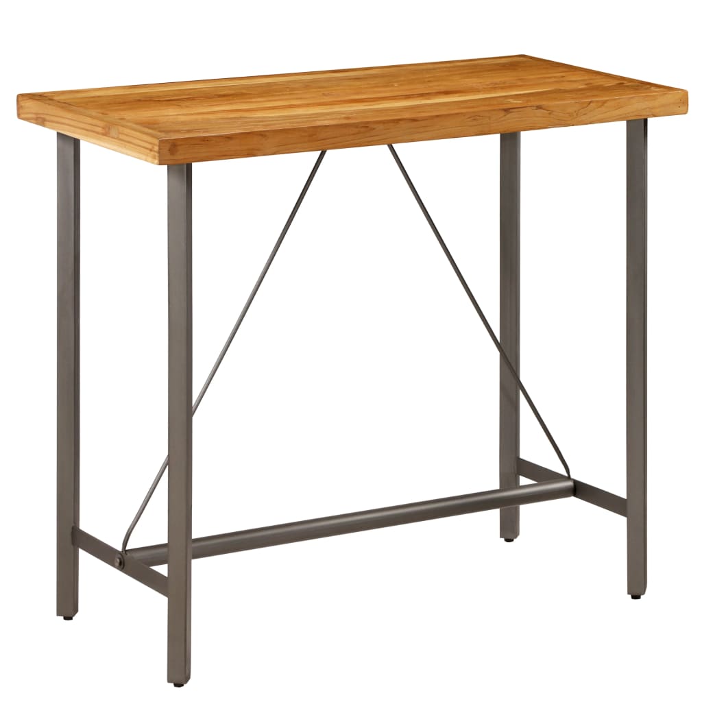 Table De Bar Teck Recyclé Massif