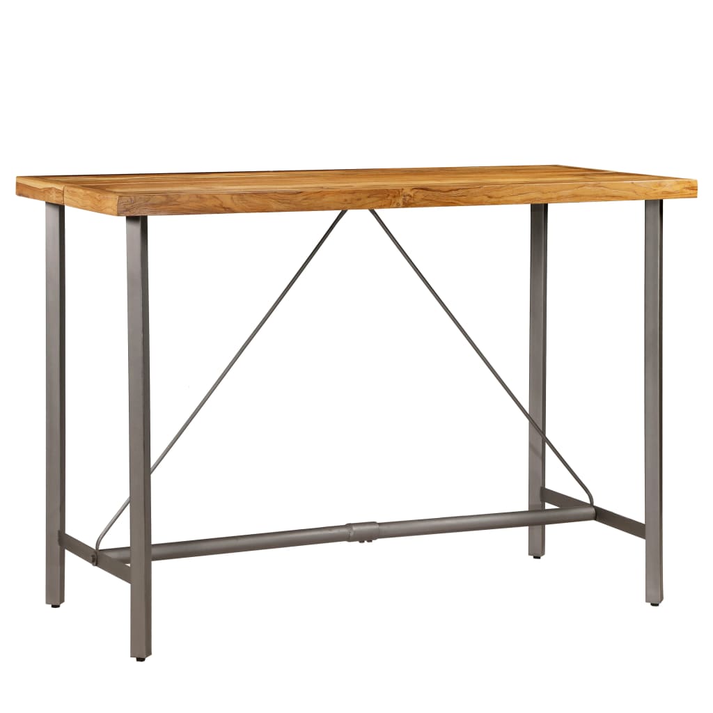 Table De Bar Teck Recyclé Massif