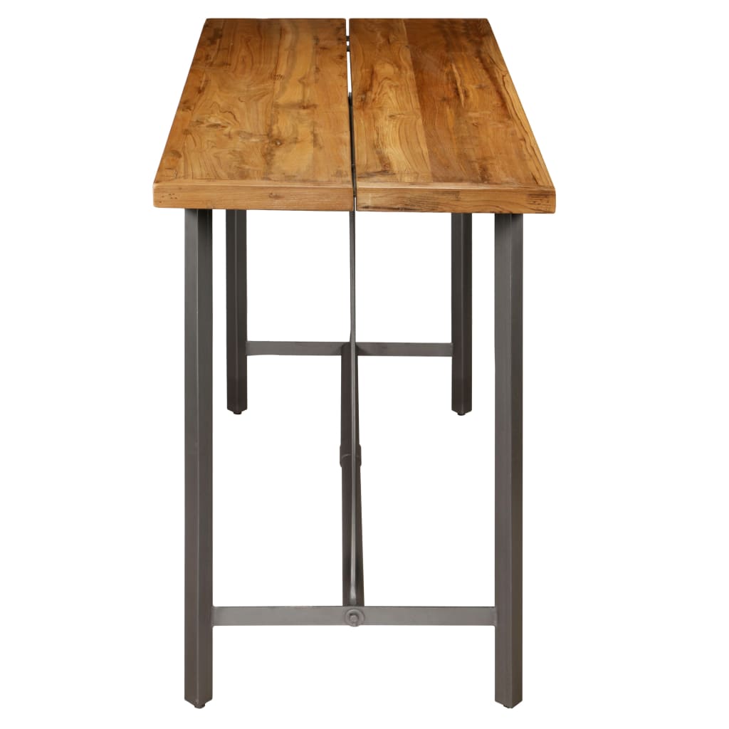 Table De Bar Teck Recyclé Massif