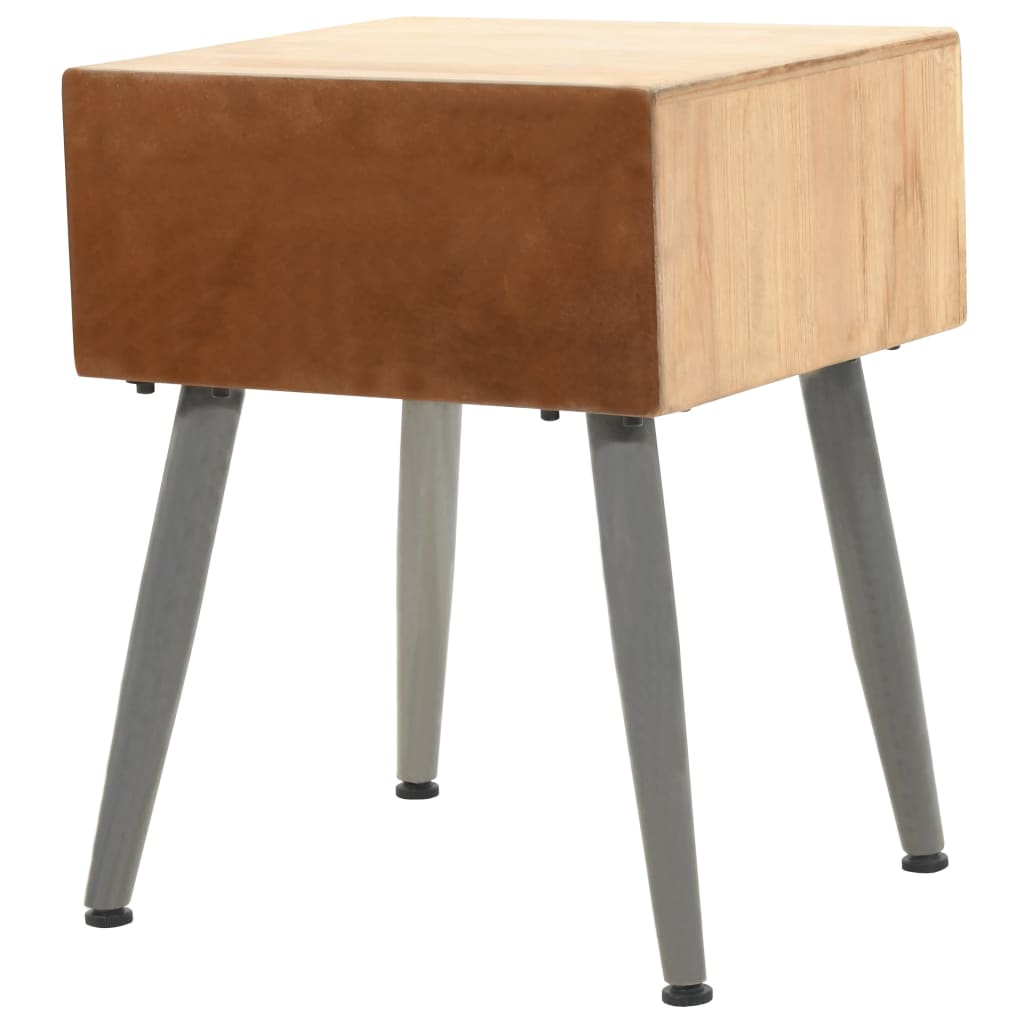 Table De Chevet Bois De Sapin Massif 43 X 38 X 50 Cm