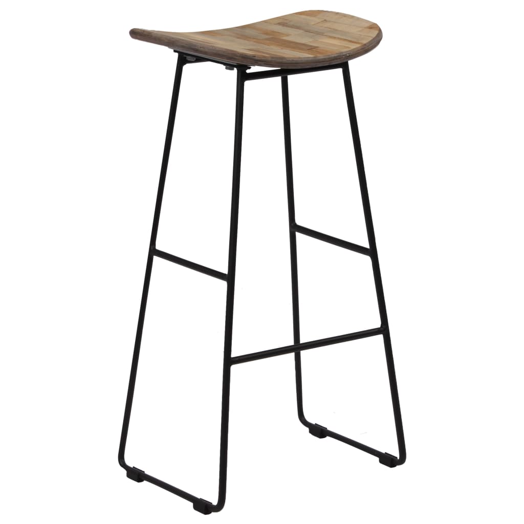 Chaises De Bar Lot De 4 Teck Recyclé