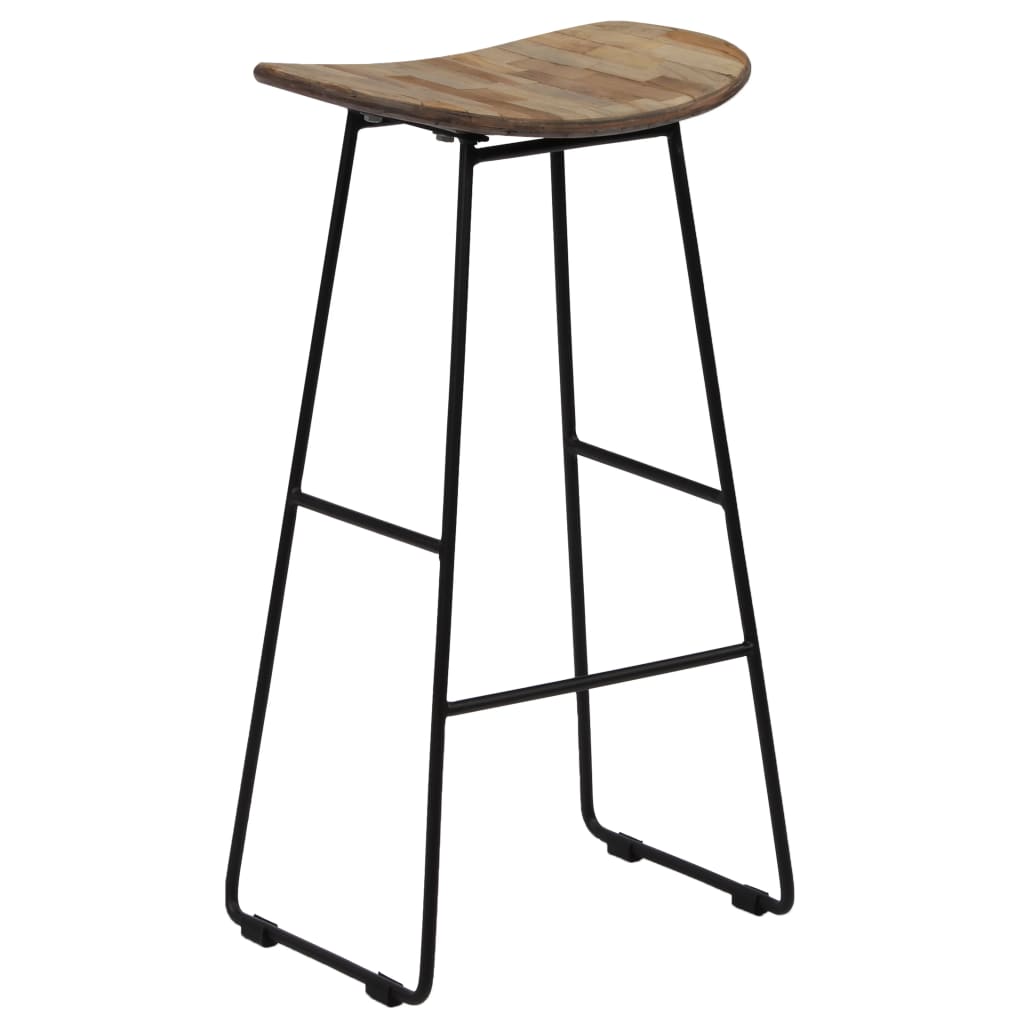 Chaises De Bar Lot De 4 Teck Recyclé