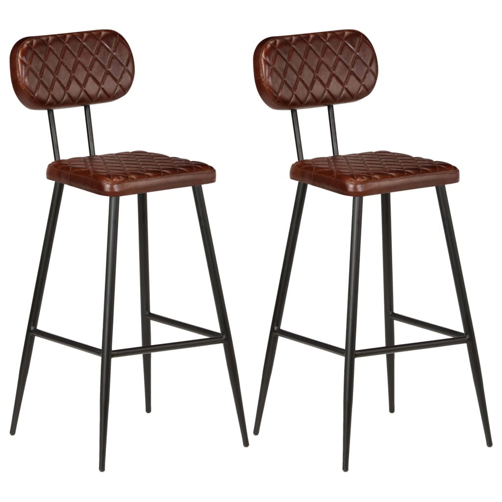 Chaises De Bar Lot De 2 Cuir Véritable