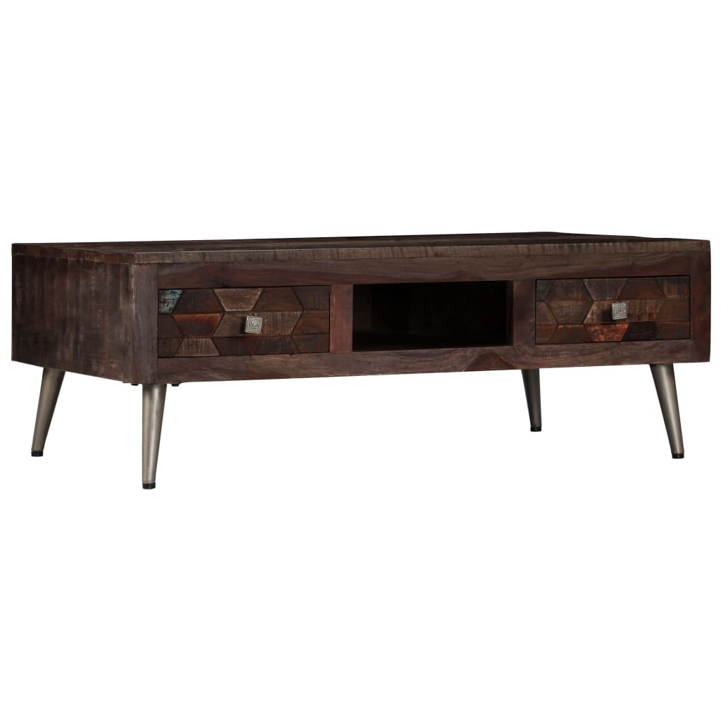 Table Basse Bois De Manguier Massif 100X60X35 Cm