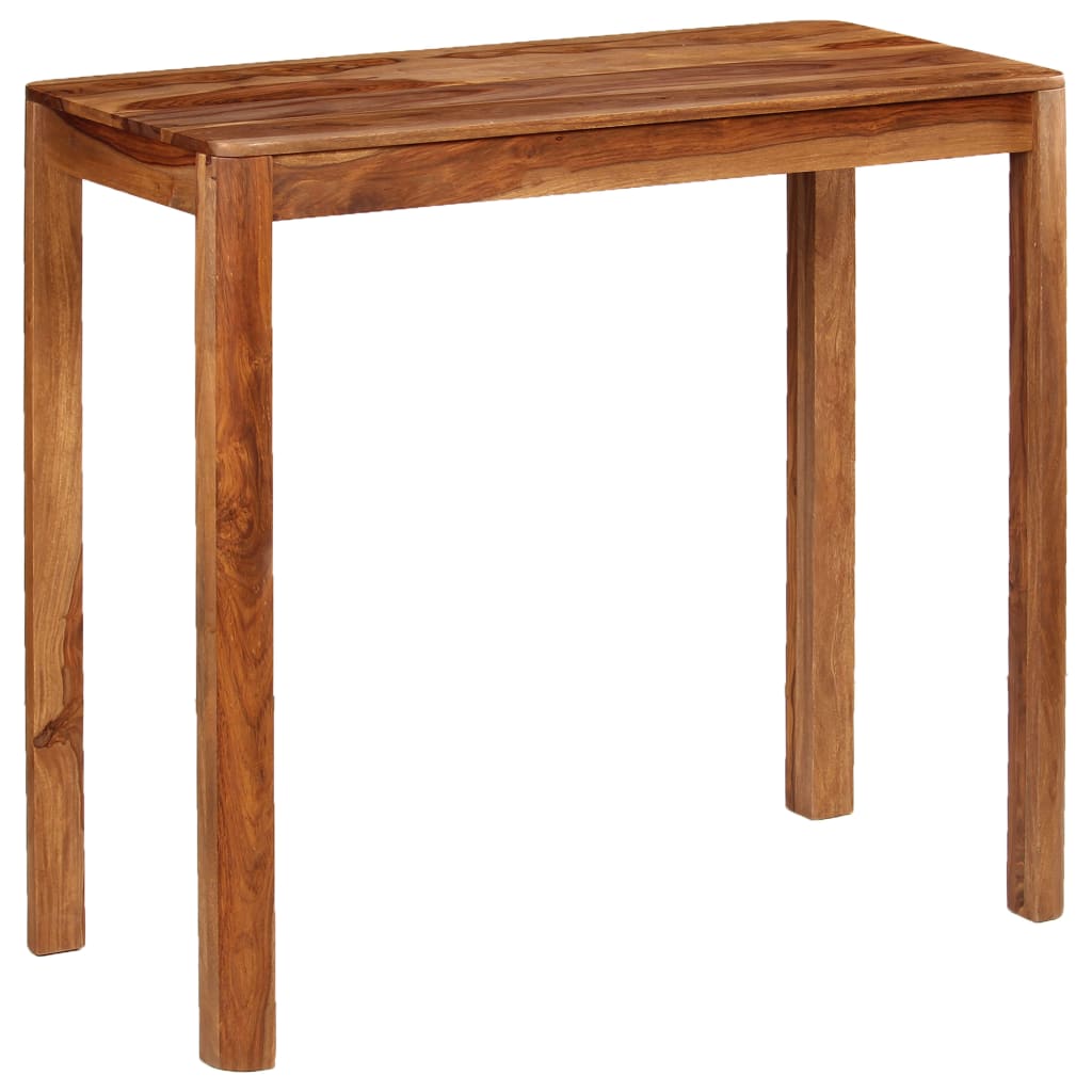 Table De Bar Bois Massif D'acacia Et Finition Miel 110X55X106Cm