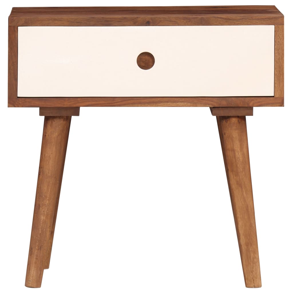 Table De Chevet Bois Massif De Sesham 45 X 30 X 45 Cm