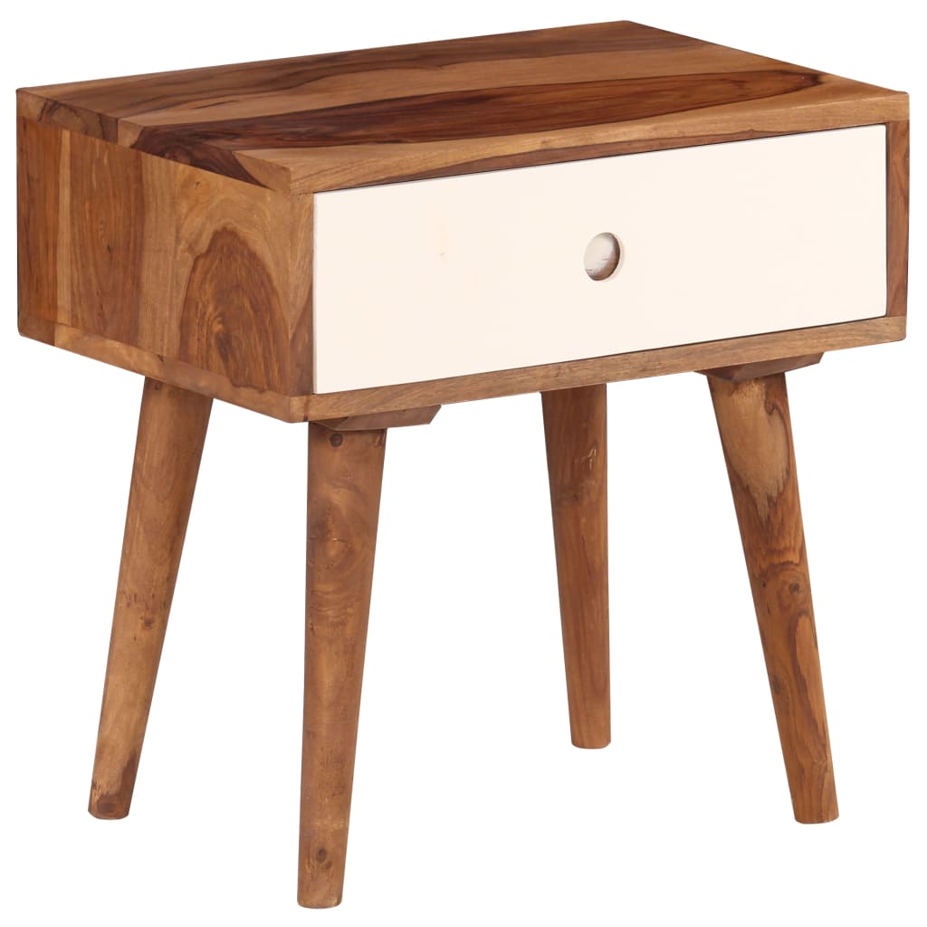 Table De Chevet Bois Massif De Sesham 45 X 30 X 45 Cm