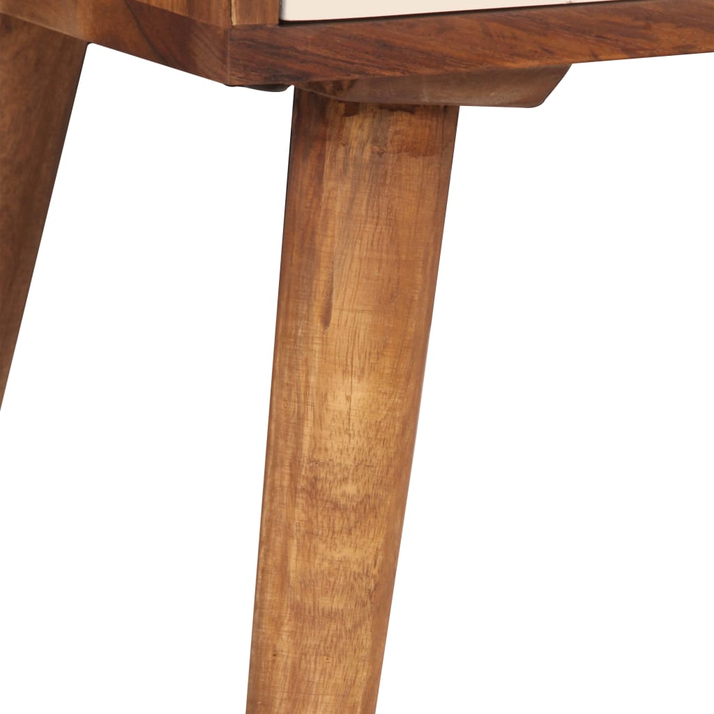 Table De Chevet Bois Massif De Sesham 45 X 30 X 45 Cm