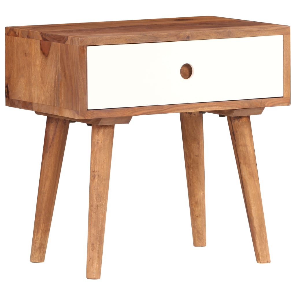 Table De Chevet Bois Massif De Sesham 45 X 30 X 45 Cm