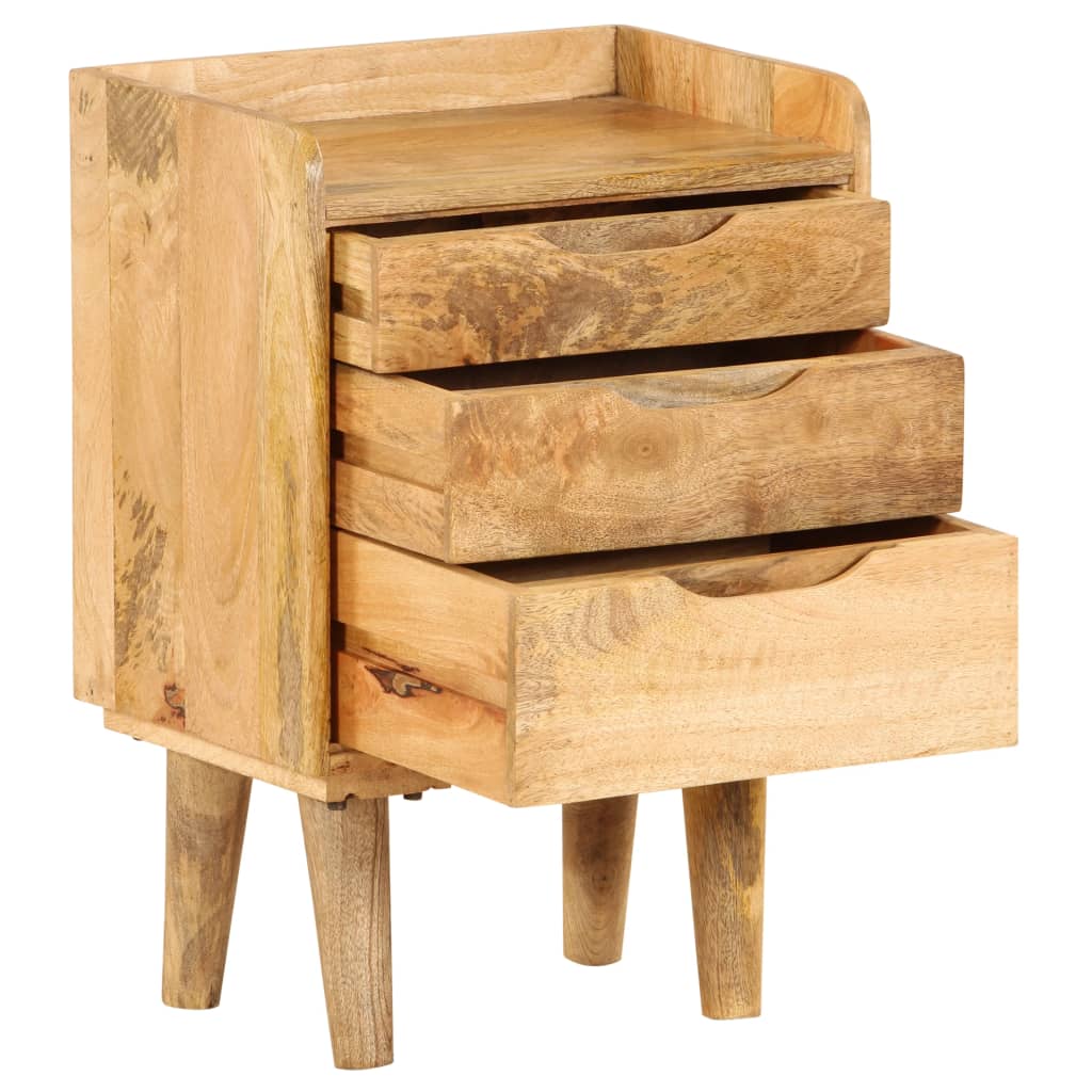 Table De Chevet Bois De Manguier Massif 40 X 30 X 59,5 Cm