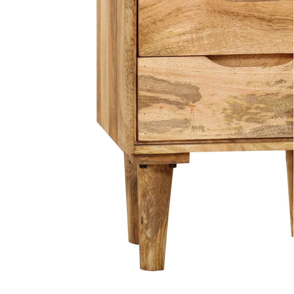 Table De Chevet Bois De Manguier Massif 40 X 30 X 59,5 Cm