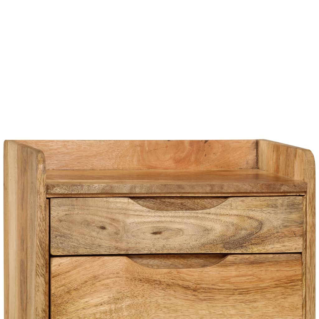 Table De Chevet Bois De Manguier Massif 40 X 30 X 59,5 Cm