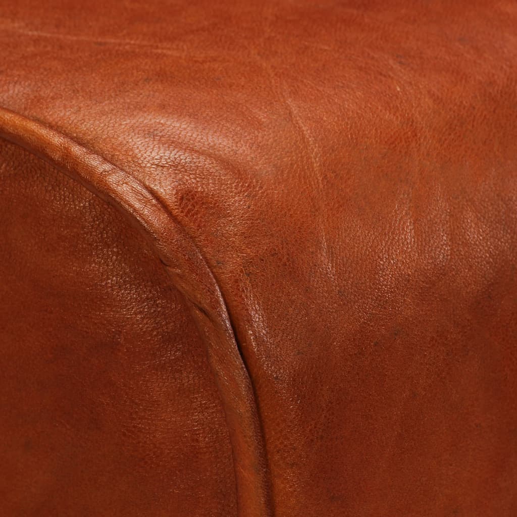 Chaises De Bar Lot De 2 Cuir Véritable Bois De Manguier Solide