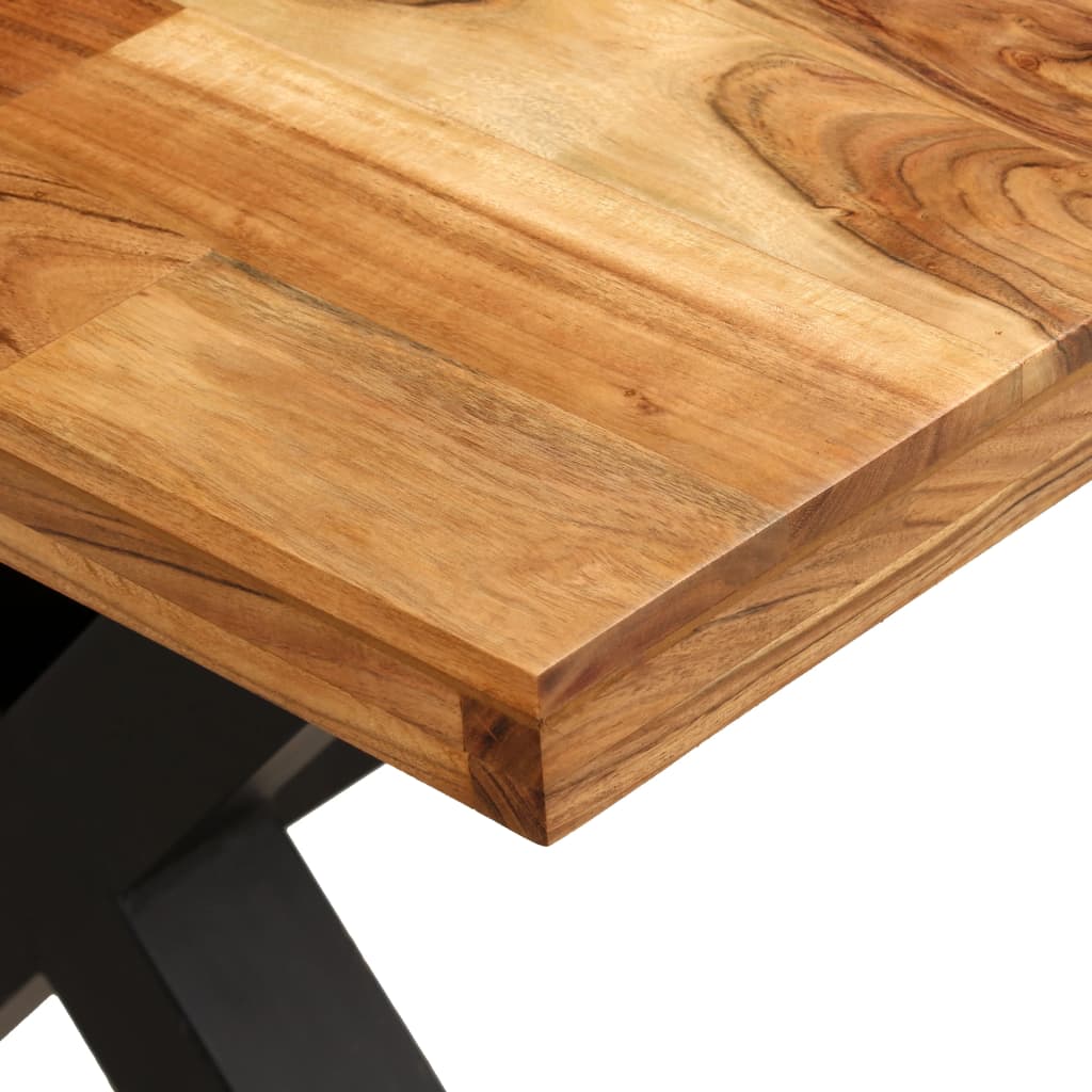 Ensemble De Tables À Manger 7 Pcs Manguier Et Acacia Massif