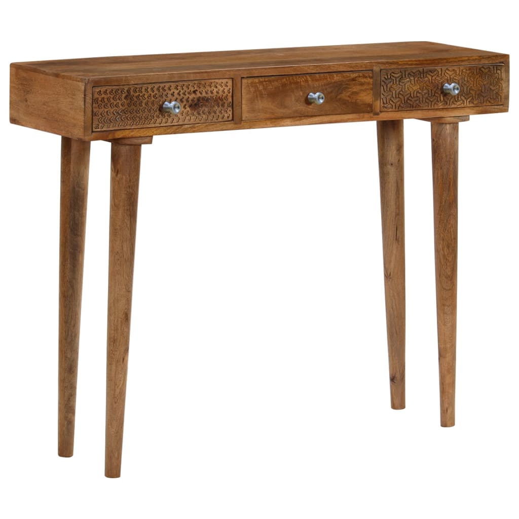 Table Console Bois De Manguier Massif 102X30X79 Cm