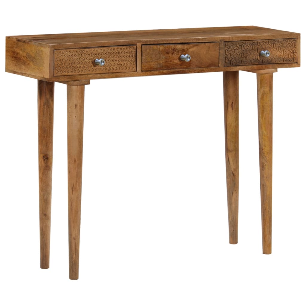 Table Console Bois De Manguier Massif 102X30X79 Cm