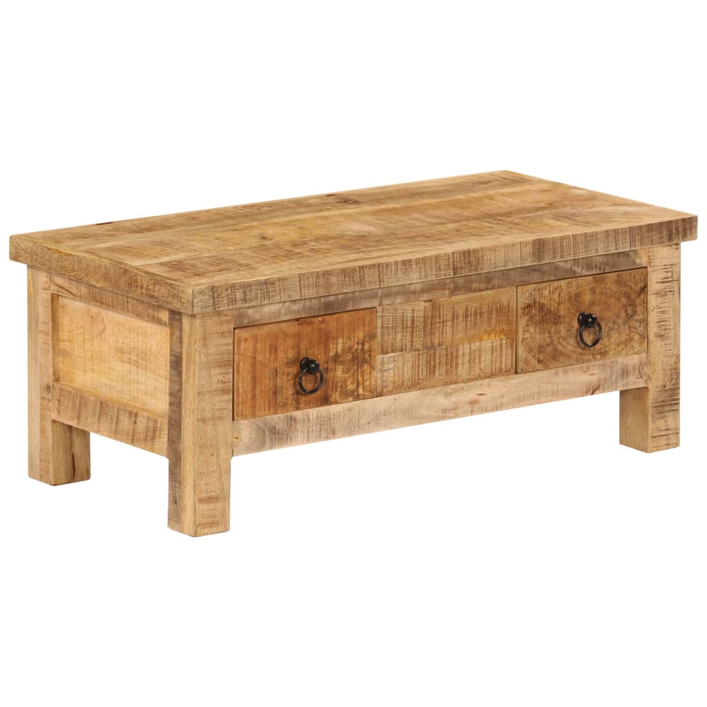 Table Basse 90X45X35 Cm Bois De Manguier Massif