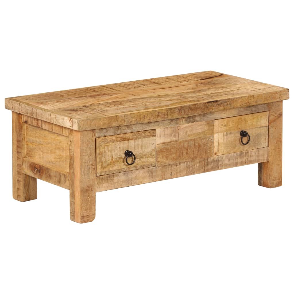 Table Basse 90X45X35 Cm Bois De Manguier Massif