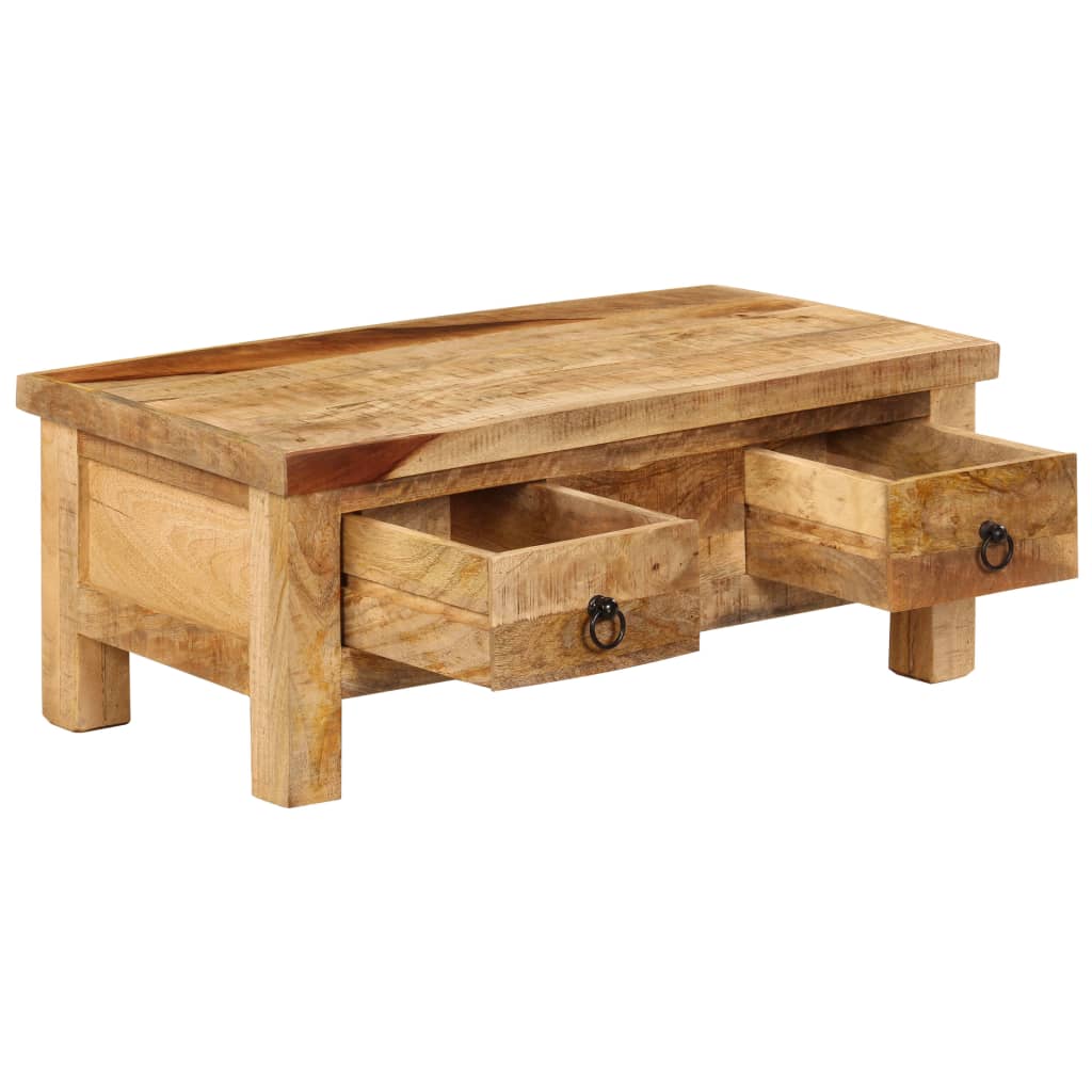 Table Basse 90X45X35 Cm Bois De Manguier Massif