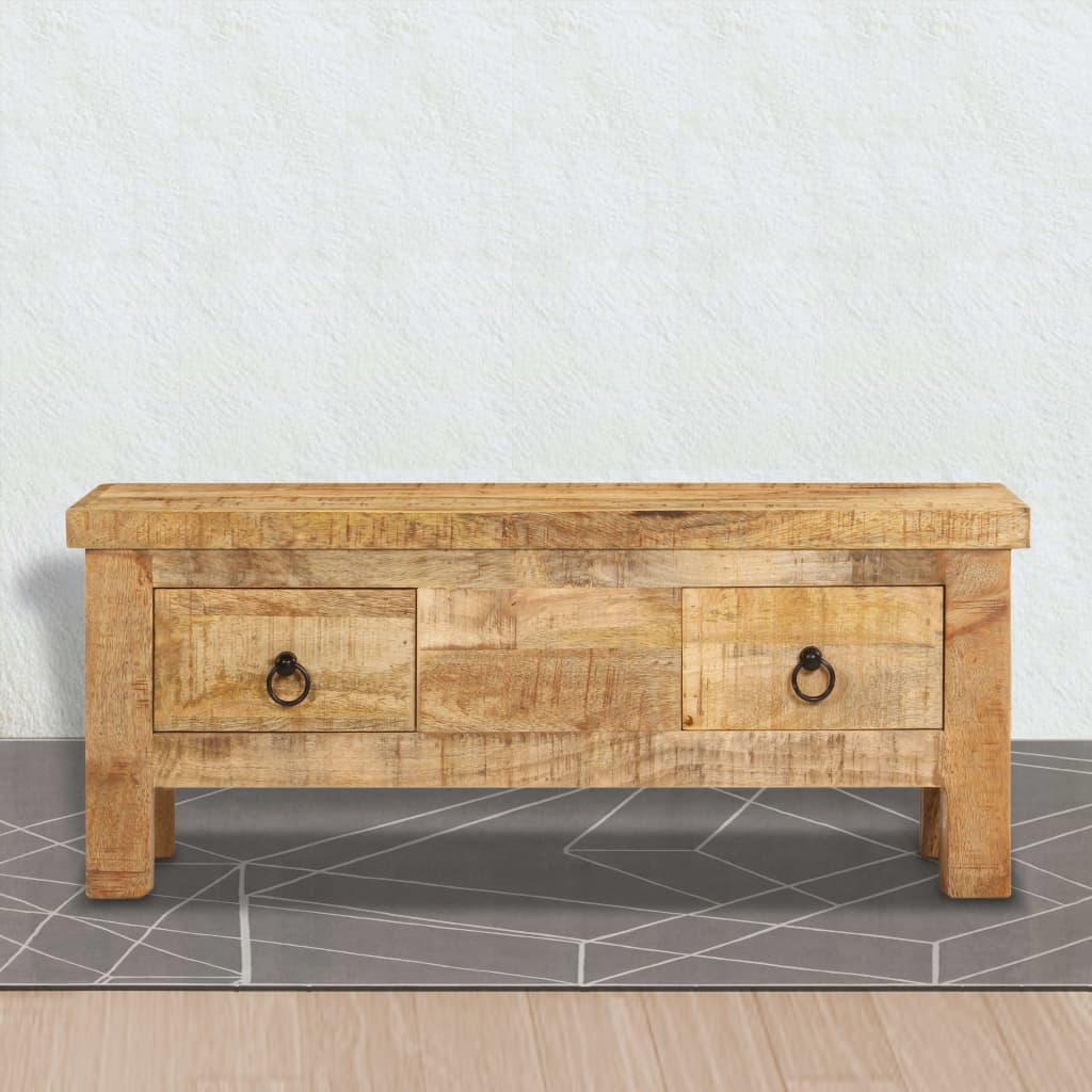 Table Basse 90X45X35 Cm Bois De Manguier Massif