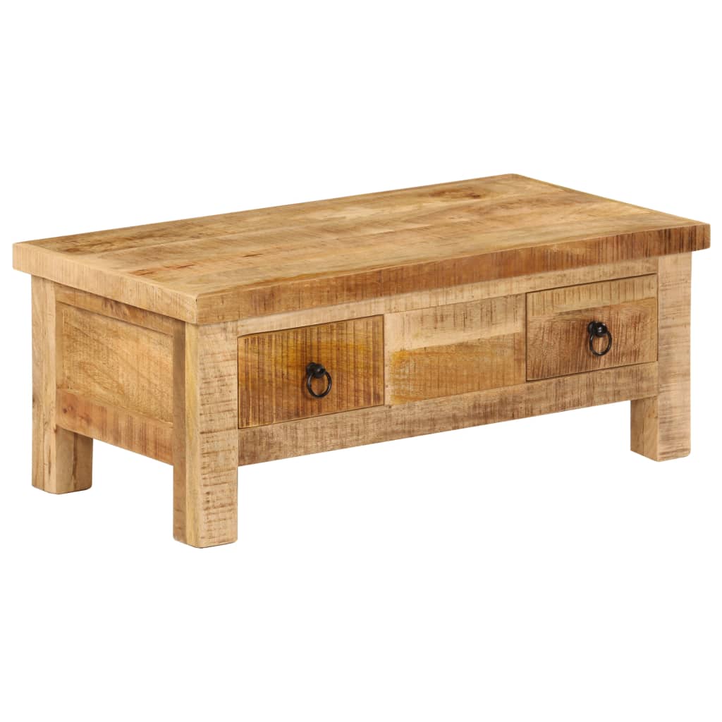 Table Basse 90X45X35 Cm Bois De Manguier Massif