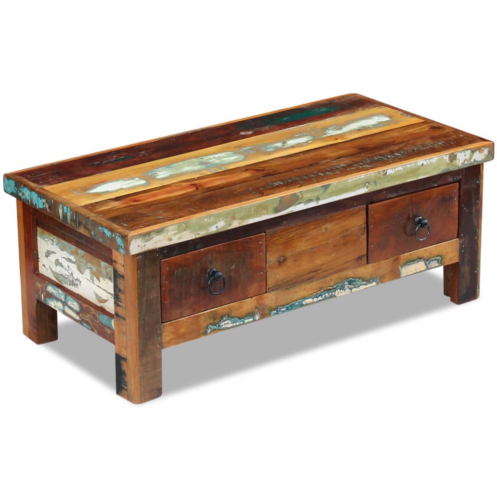 Table Basse 90X45X35 Cm Bois De Manguier Massif