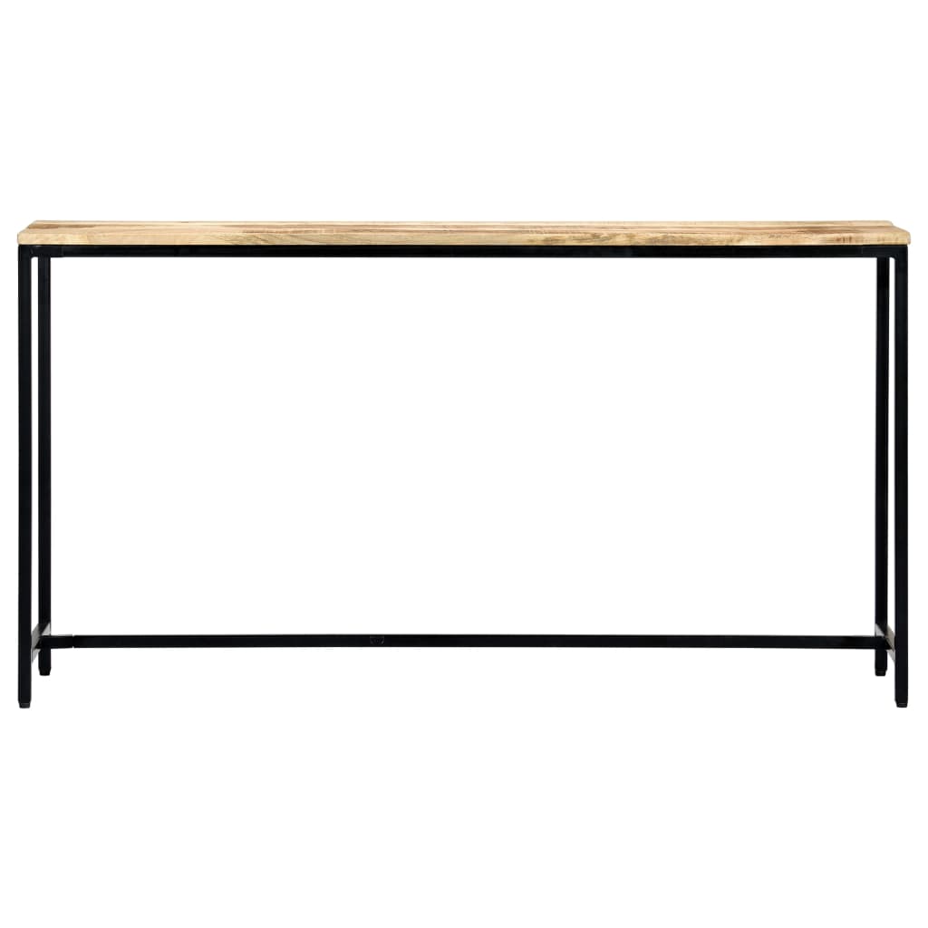 Table Console Bois De Manguier Massif Brut