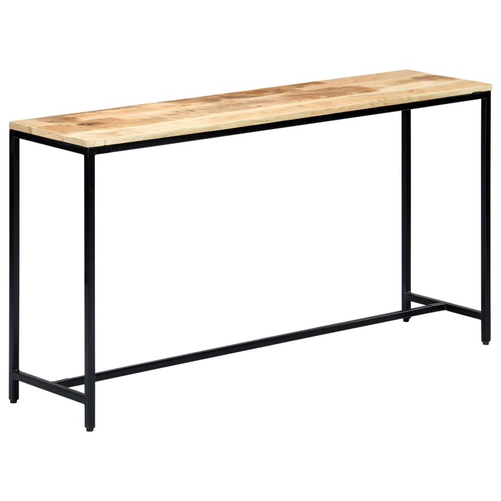 Table Console Bois De Manguier Massif Brut