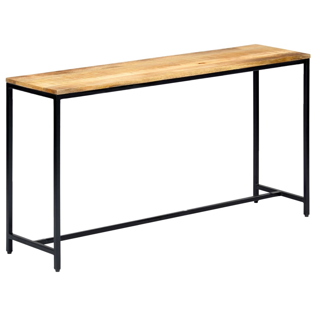 Table Console Bois De Manguier Massif Brut