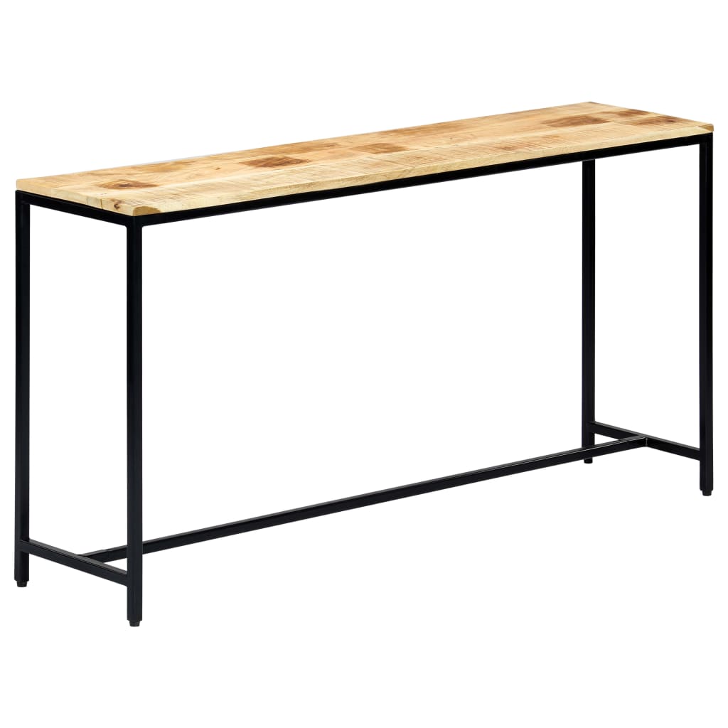 Table Console Bois De Manguier Massif Brut