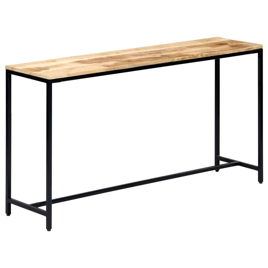 Table Console Bois De Manguier Massif Brut