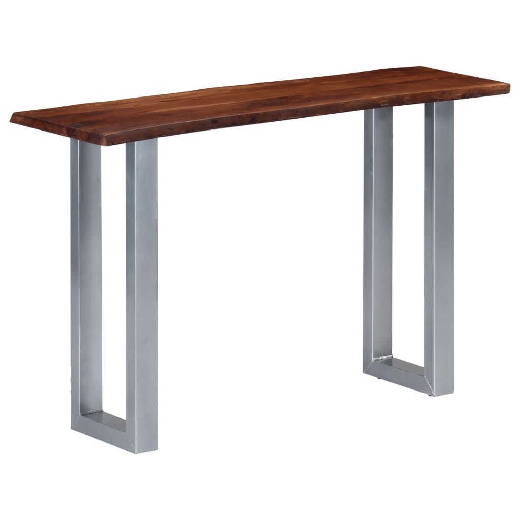 Table Console 115 X 35 X 76 Cm Bois D'acacia Massif Et Fer