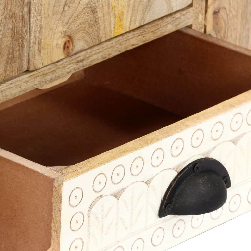 Meuble Tv 120X30X40 Cm Bois Massif De Manguier