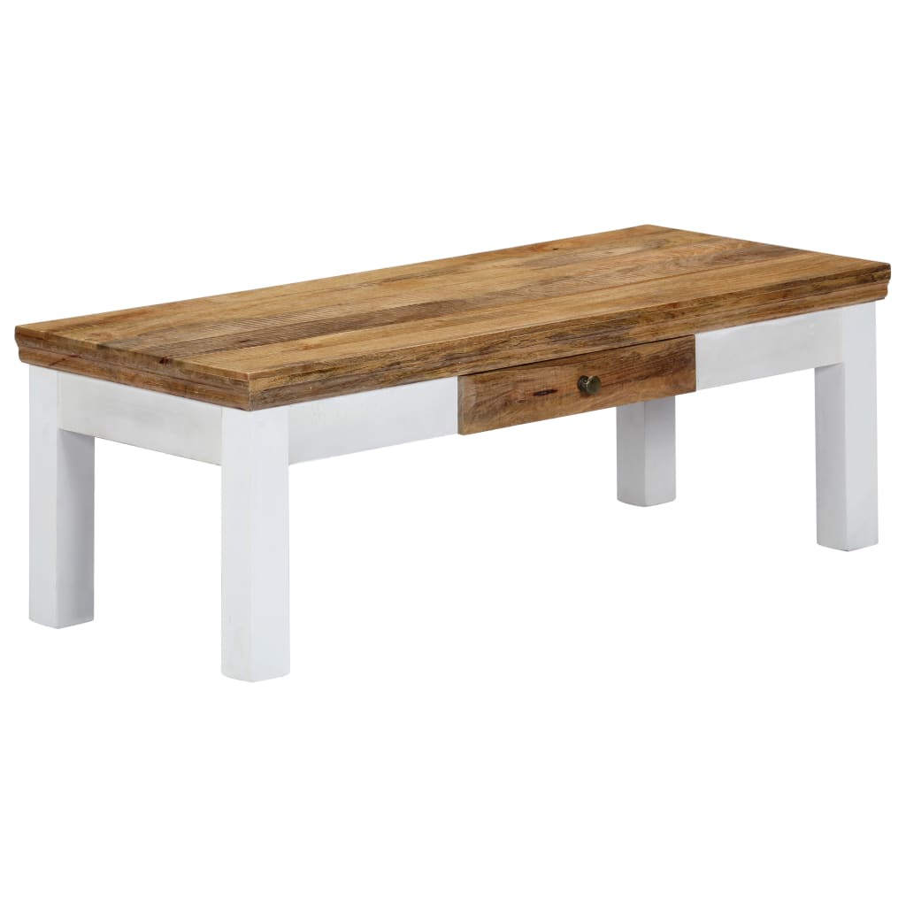 Table Basse 110X50X40 Cm Bois De Manguier Massif