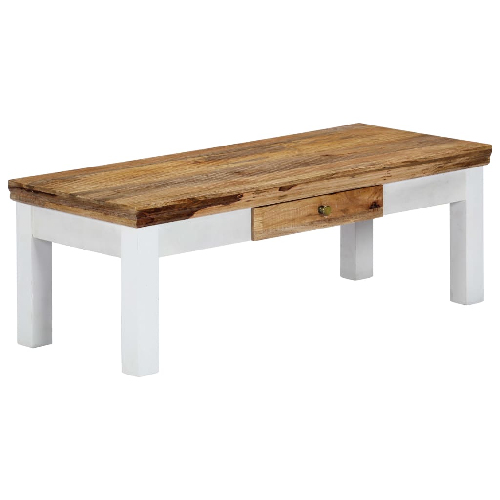 Table Basse 110X50X40 Cm Bois De Manguier Massif