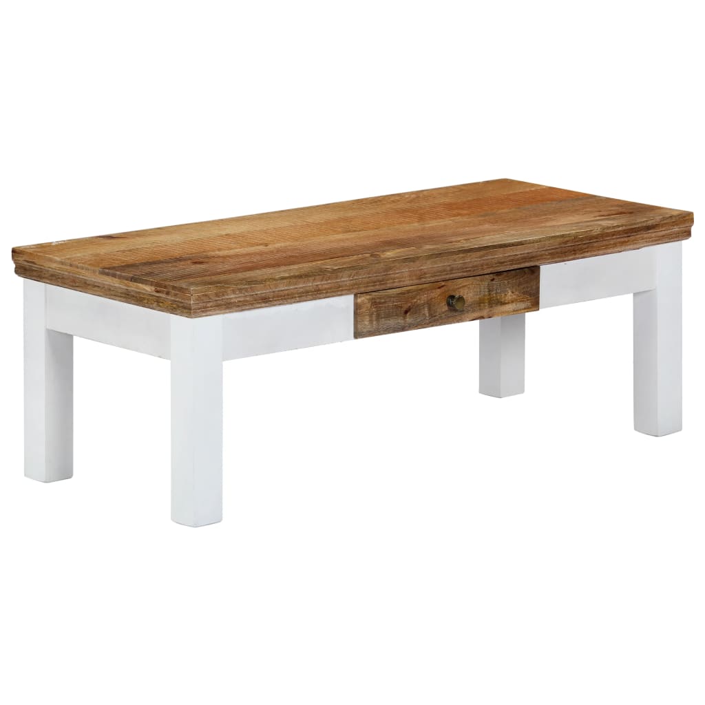 Table Basse 110X50X40 Cm Bois De Manguier Massif