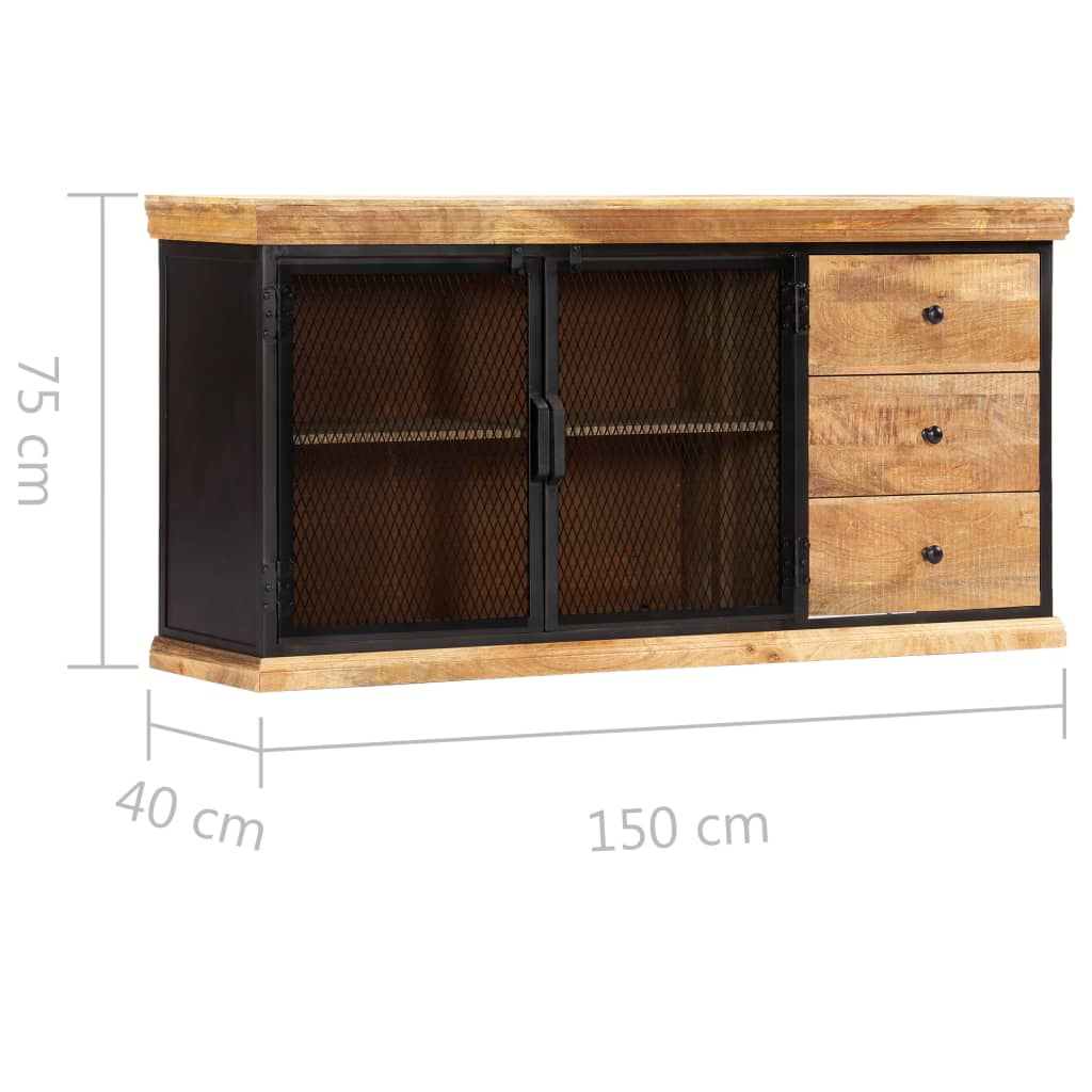 Buffet 150X40X75 Cm Bois De Manguier Solide