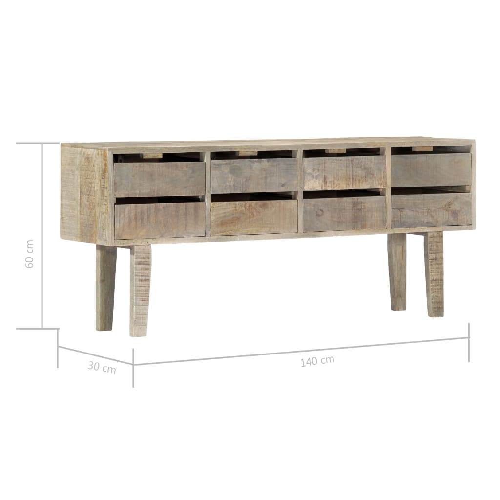 Buffet 140X30X60 Cm Bois De Manguier Massif