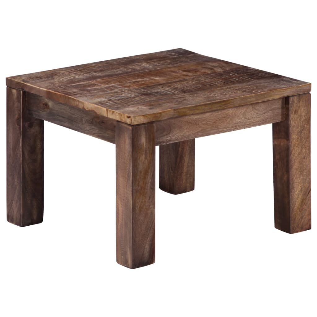 Table Basse 50X50X35 Cm Bois De Manguier Massif Marron