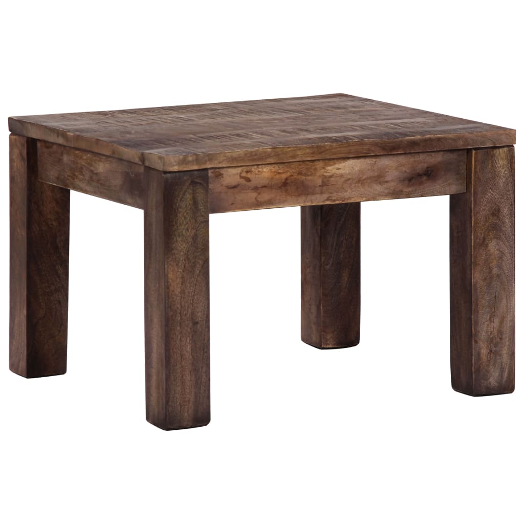Table Basse 50X50X35 Cm Bois De Manguier Massif Marron