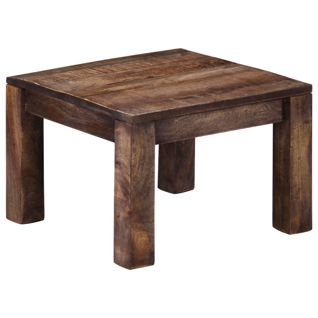 Table Basse 50X50X35 Cm Bois De Manguier Massif Marron
