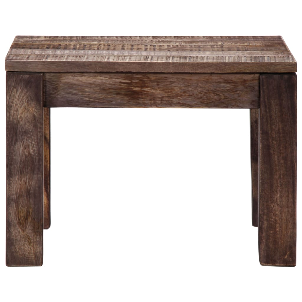 Table Basse 50X50X35 Cm Bois De Manguier Massif Marron
